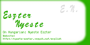 eszter nyeste business card